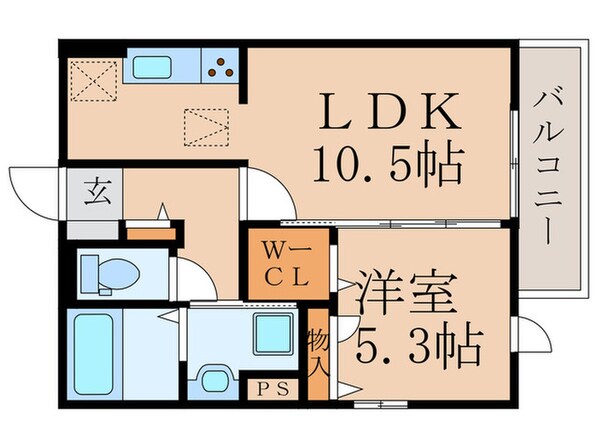 D-ROOM浜町Ⅱ　B棟の物件間取画像